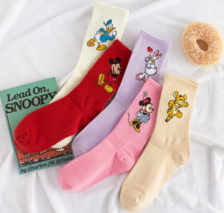 Disney Socks Women's Cartoon Animal Mickey Minnie Donald Duck Tigger Daisies Cotton Cute Embroidery Cotton Happy Calcetines
Disney Socks Women's Cartoon Animal Mickey Minnie Donald Duck Tigger Daisies Cotton Cute Embroidery Cotton Happy Calcetines