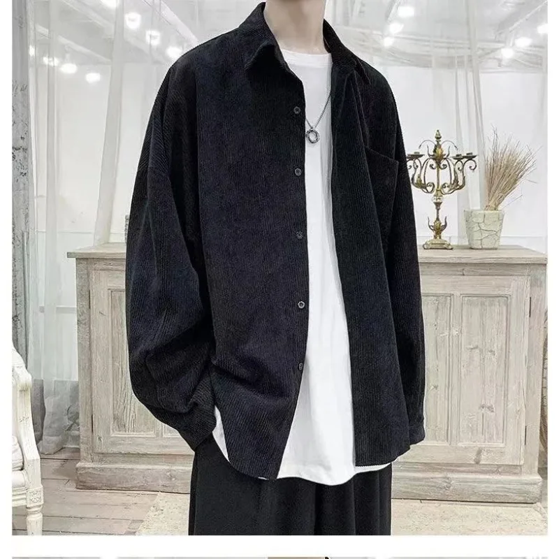 Corduroy Long sleeved Shirt Men's Oversized Long sleeved Shirt 2024 Spring Autumn New Hong Kong Style Vintage Casual Loose Top
Corduroy Long sleeved Shirt Men's Oversized Long sleeved Shirt 2024 Spring Autumn New Hong Kong Style Vintage Casual Loose Top