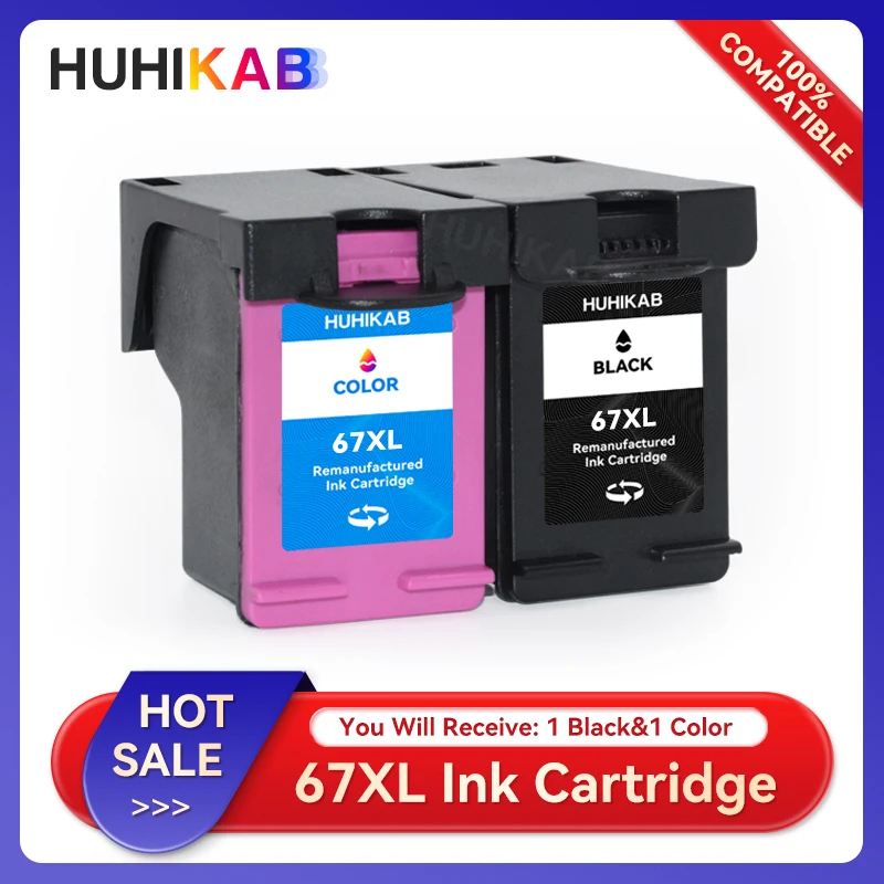HUHIKAB Compatible For hp 67 67XL Remanufactured Ink Cartridge for For HP ENVY 6052 6055 6058 6075 6452 6455 6458 Printer
HUHIKAB Compatible For hp 67 67XL Remanufactured Ink Cartridge for For HP ENVY 6052 6055 6058 6075 6452 6455 6458 Printer