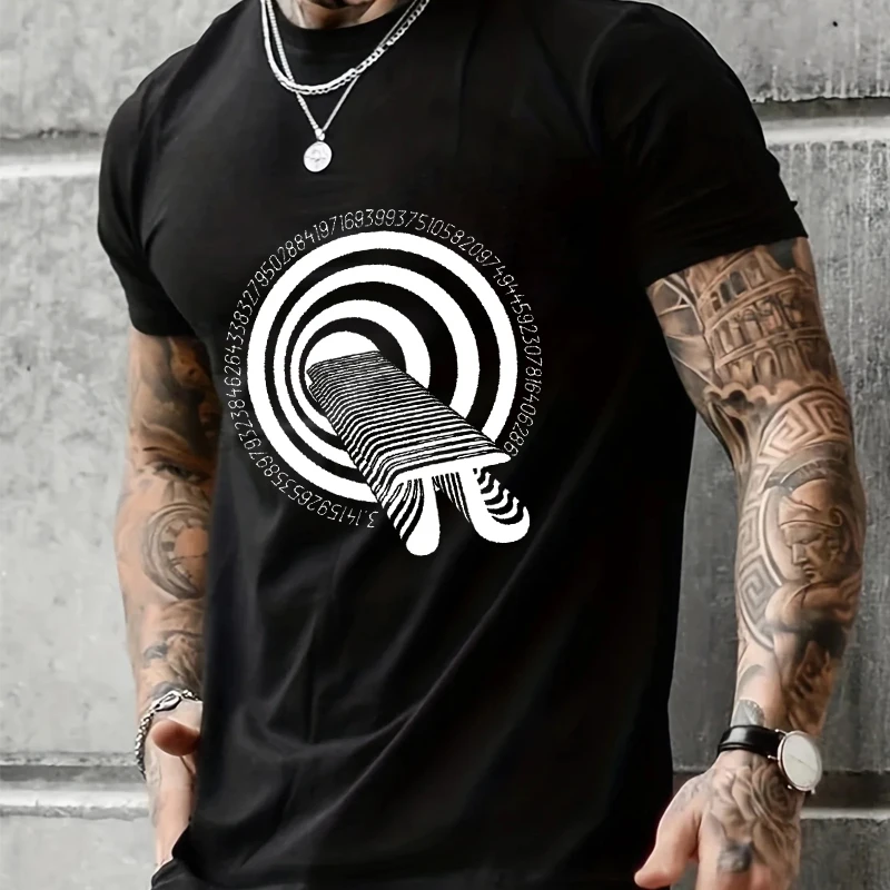 

Men's Street T-shirt Pi Day Math Geek Infinity Print Oversize Tops Tees Summer Tshirt Oversize Tee Shirt for Men Tshirt Clothing