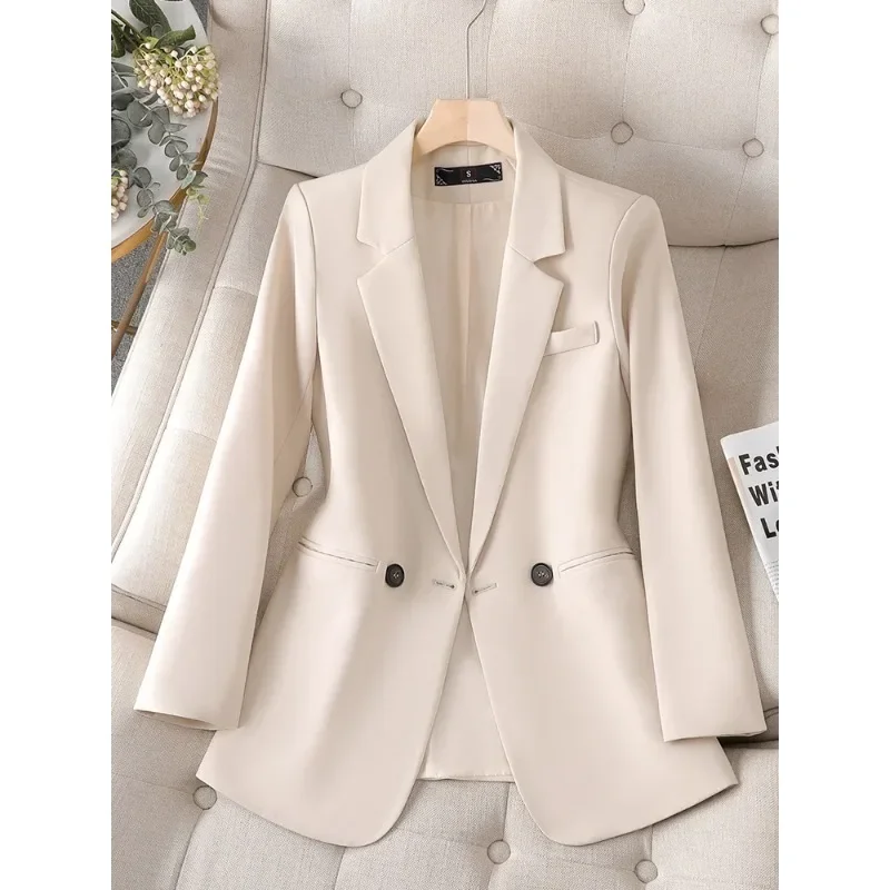 New Arrival Casual Ladies Blazer Women Coffee Beige Black Female Long Sleeve Solid Loose Jacket Coat
New Arrival Casual Ladies Blazer Women Coffee Beige Black Female Long Sleeve Solid Loose Jacket Coat