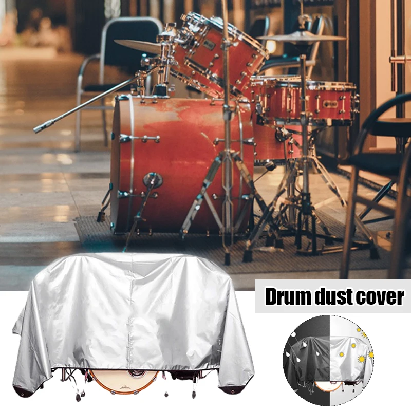 

Drum Kit Set Dust Cover Sewn Electronic Drum Cover for Percussion Instrument New Piano Instrument Waterproof Cover