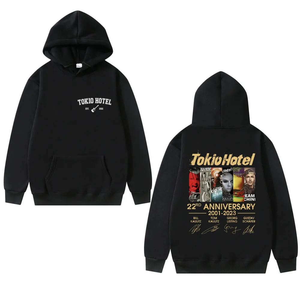 

Rock Band Tokio Hotel 19th Anniversary 2001-2023 Back Print Hoodie Men Women Fashion Gothic Hoody Men's Casual Loose Sweatshirt