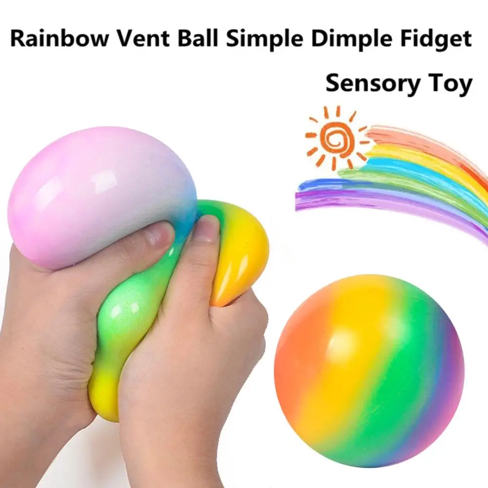 3D Rainbow Ball Stress Relief Toys Colorful Pressure Vent Ball For Adults Kids Elastic Ball Sensory Toy Squeeze Toys Gifts H3W8
3D Rainbow Ball Stress Relief Toys Colorful Pressure Vent Ball For Adults Kids Elastic Ball Sensory Toy Squeeze Toys Gifts H3W8