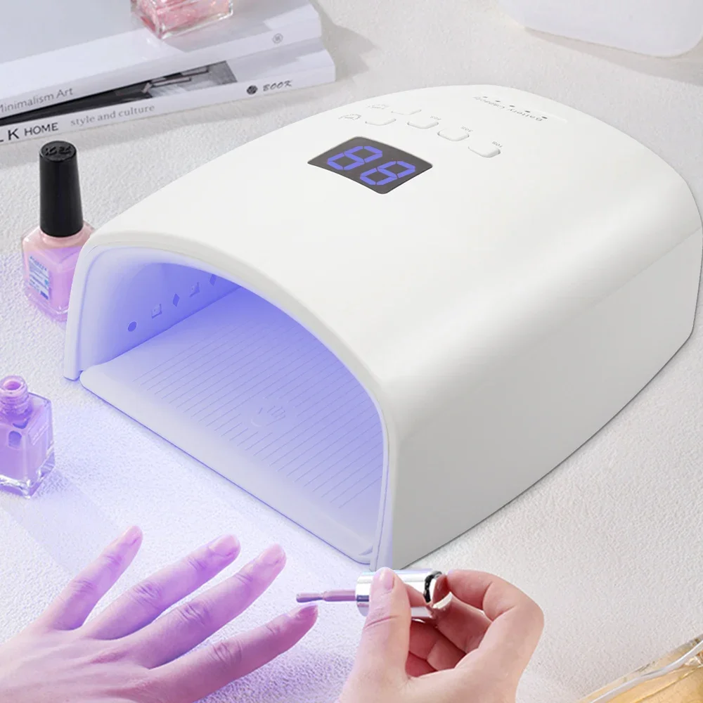 

Built-in Battery Rechargeable Nail UV Lamp 48W Wireless Gel Polish Dryer S10 Pedicure Manicure Light Cordless LED Nail Lamp