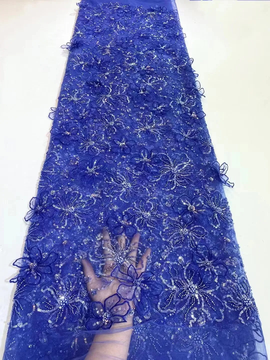 Luxury 3D Lace Fabric 5 Yards Dubai Hand Beaded Tulle Lace Fabric Embroidered Applique African Nigerian Fabric For Sewing
Luxury 3D Lace Fabric 5 Yards Dubai Hand Beaded Tulle Lace Fabric Embroidered Applique African Nigerian Fabric For Sewing