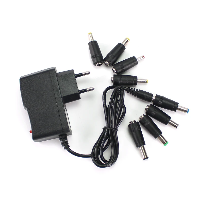Power Supply Adapter AC/DC 5V 12V 1A LED Transformer Charger 110V to 220V with 8 Universal Conversion Connector Plug 5.5mmx2.5mm
Power Supply Adapter AC/DC 5V 12V 1A LED Transformer Charger 110V to 220V with 8 Universal Conversion Connector Plug 5.5mmx2.5mm