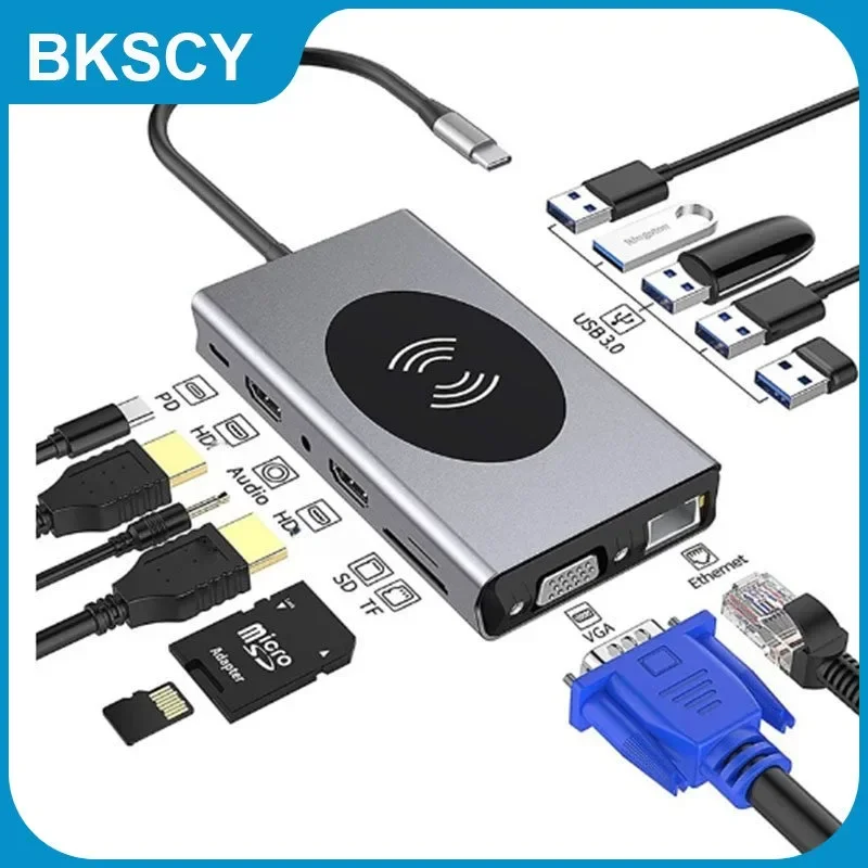 Type C HUB Docking Station To HDMI-Compatible Adapter Multi USB OTG Vga RJ45 Lan USB-C HUB for MacBook Pro Huawei Matebook 14
Type C HUB Docking Station To HDMI-Compatible Adapter Multi USB OTG Vga RJ45 Lan USB-C HUB for MacBook Pro Huawei Matebook 14