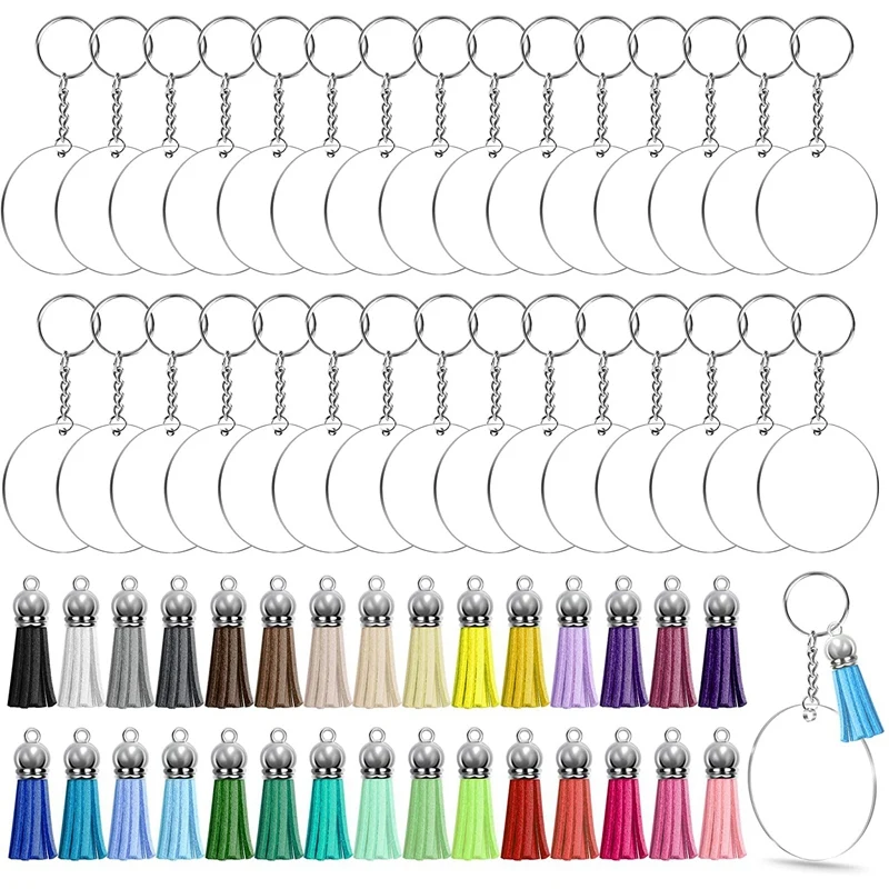 Acrylic Keychain Blanks, 120Pcs Acrylic Ornament Blanks Kit Including Acrylic Blanks, Keychain Tassels, Key Chain Rings
Acrylic Keychain Blanks, 120Pcs Acrylic Ornament Blanks Kit Including Acrylic Blanks, Keychain Tassels, Key Chain Rings
