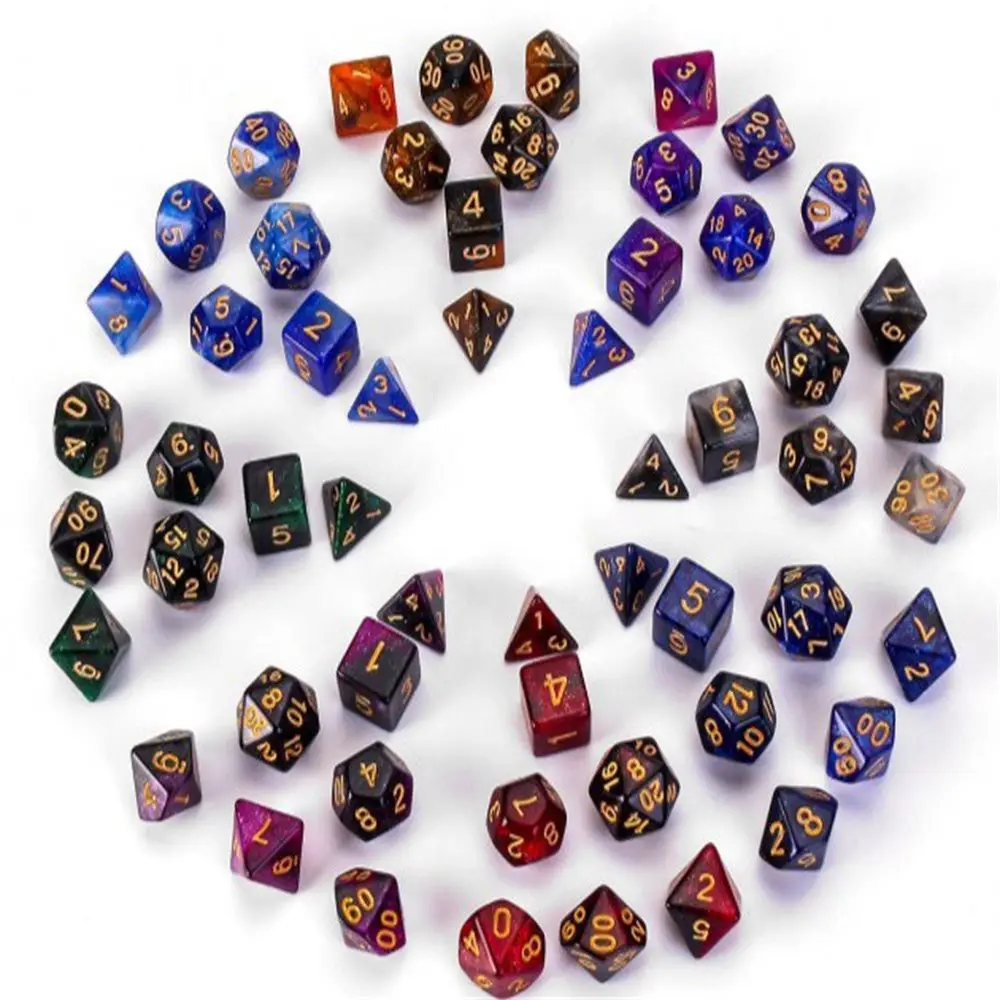 7-Die/set Multi-Sided Starry Sky Dice Set Game Dice For TRPG DND Accessories Polyhedral Dice For Board Card Game Supplies
7-Die/set Multi-Sided Starry Sky Dice Set Game Dice For TRPG DND Accessories Polyhedral Dice For Board Card Game Supplies