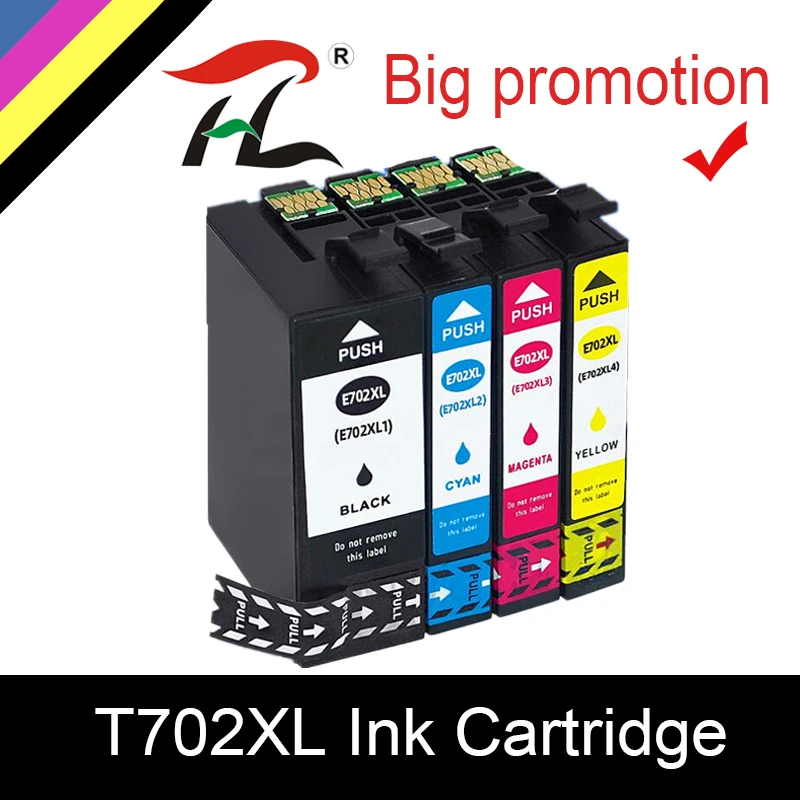 HTL 702 XL Compatible ink cartridge for Epson 702XL T702 for EPSON WorkForce Pro WF-3720 WF-3725 DWF printer
HTL 702 XL Compatible ink cartridge for Epson 702XL T702 for EPSON WorkForce Pro WF-3720 WF-3725 DWF printer