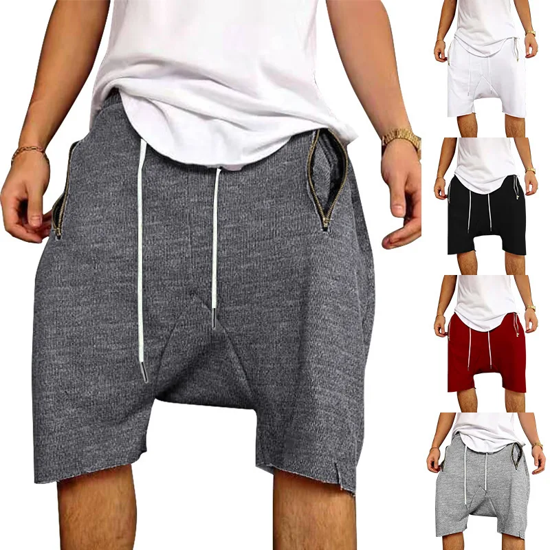 

Casual Zipper Summer Running Workout Short Training Male Fitness Bottoms Pants Gyms New Bodybuilding Sport Men Shorts Brand