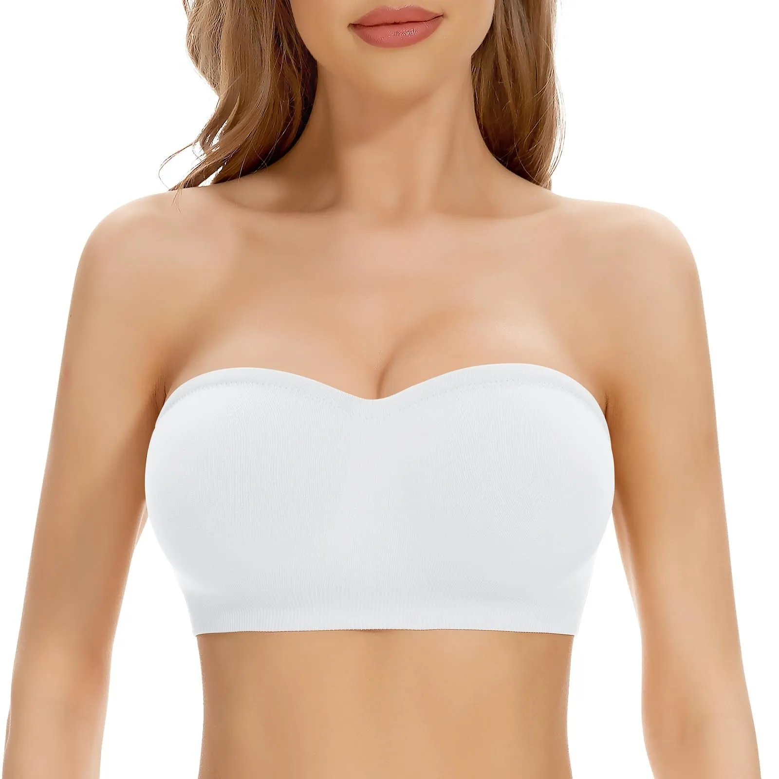 Strapless Bra Full Support Non-Slip Convertible Bandeau Seamless Customized Plus Size Bra Underwire Convertible Smooth Unpadded
Strapless Bra Full Support Non-Slip Convertible Bandeau Seamless Customized Plus Size Bra Underwire Convertible Smooth Unpadded
