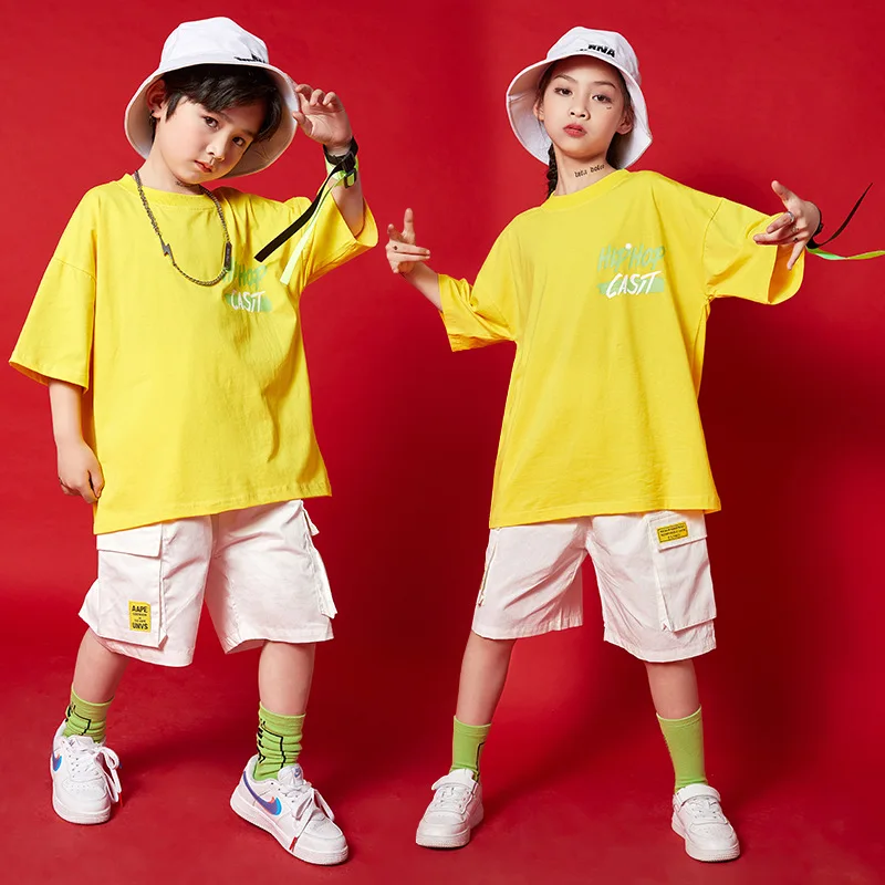 Summer New Kids Sports Set Yellow T Shirt White Shorts Children Tracksuit Girls Boys Streetwear Hip Hop Costume Teenager Clothes
Summer New Kids Sports Set Yellow T Shirt White Shorts Children Tracksuit Girls Boys Streetwear Hip Hop Costume Teenager Clothes