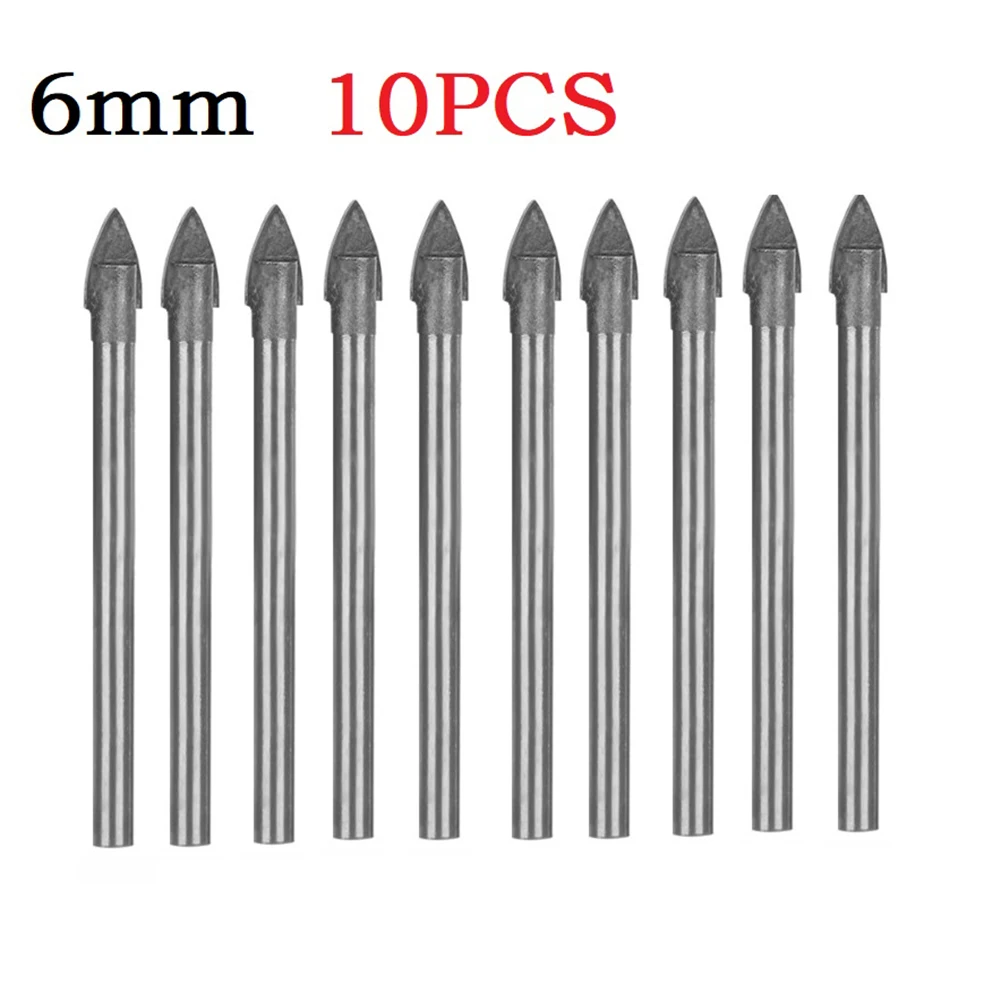 10PCS 6mm Glass Drill Bit Tungsten Carbide Tipped Metal Ceramic Wood Plastic Hole Opener Tile Cutter Power Tool
10PCS 6mm Glass Drill Bit Tungsten Carbide Tipped Metal Ceramic Wood Plastic Hole Opener Tile Cutter Power Tool