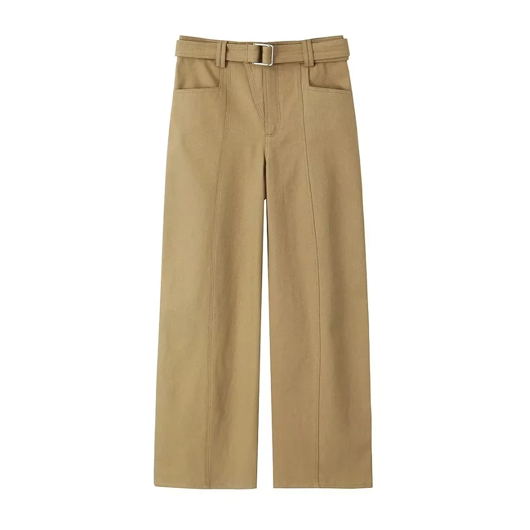 TRAF Women Belt Loops Pants Autumn New Fashion Vintage Patch Pockets Loose Trousers 2023 Daily Simple Basic Metal Buckled Pants
TRAF Women Belt Loops Pants Autumn New Fashion Vintage Patch Pockets Loose Trousers 2023 Daily Simple Basic Metal Buckled Pants