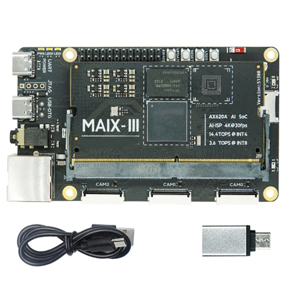 For MAX-III Axera Pi Motherboard Kit 2GB LPDDR4X 3733Mhz 4K@30Fps AI Soc Support Dual RGMII/RMII Mode Ethernet
For MAX-III Axera Pi Motherboard Kit 2GB LPDDR4X 3733Mhz 4K@30Fps AI Soc Support Dual RGMII/RMII Mode Ethernet