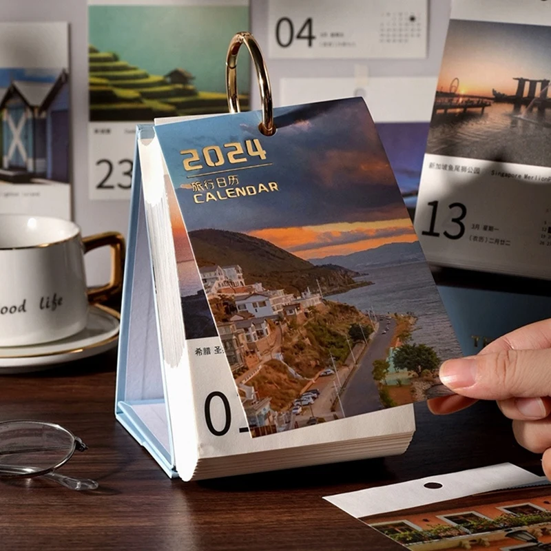 1 PCS 2024 Travel Calendar Creative World Beauty Calendar Ins Desktop Display Gifts Custom Desk Calendar
1 PCS 2024 Travel Calendar Creative World Beauty Calendar Ins Desktop Display Gifts Custom Desk Calendar