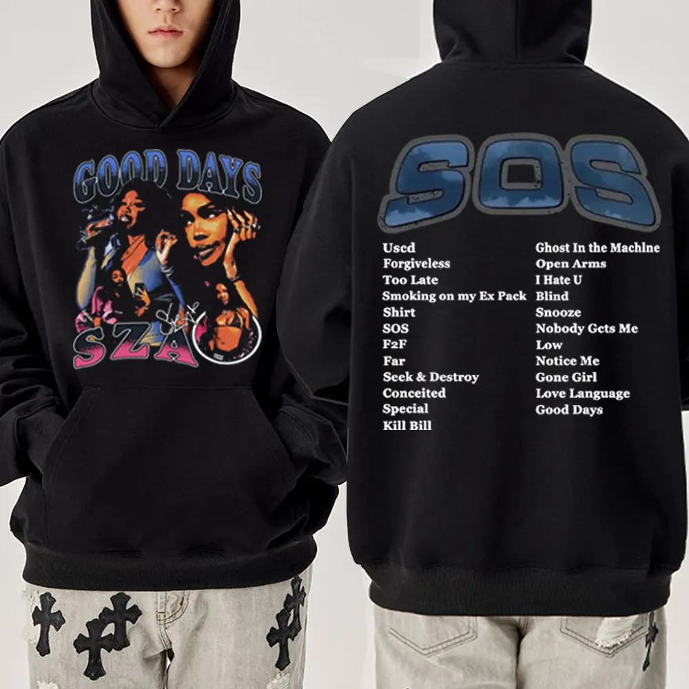 

SZA Good Days Graphic Hoodies Sweatshirts Hip Hop Rap Singer 90s Retro Streetwear Long-sleeved Pullover Men Woman Fashion Hoodie