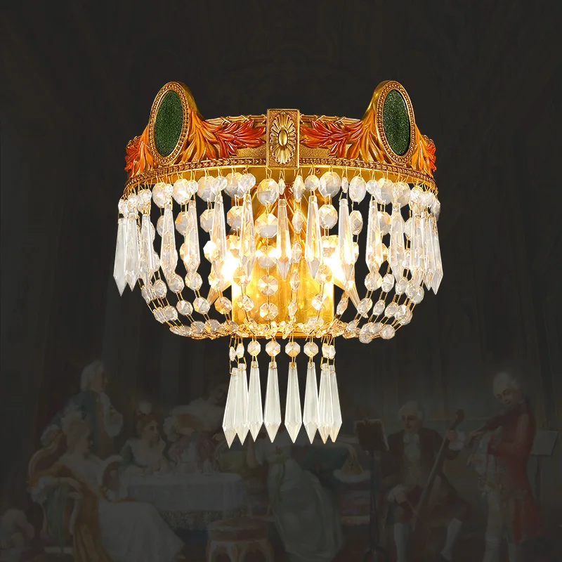 French Home Decor Copper Crystal Bedroom Wall Light European Brass Light Luxury Living Room Corridor Background Wall Sconce Lamp
French Home Decor Copper Crystal Bedroom Wall Light European Brass Light Luxury Living Room Corridor Background Wall Sconce Lamp