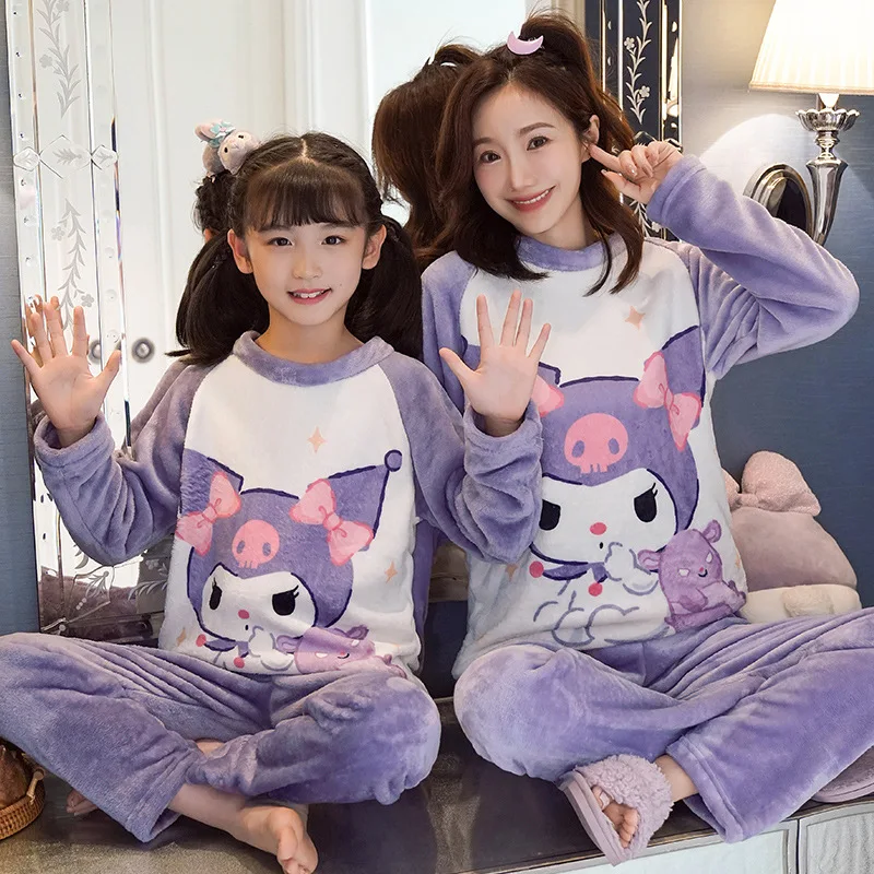 Kawaii аниме Sanrio Kuromi девочка Фланелевая пижама Cinnamoroll Melody почтовый девушка утолщенный осень и зима новый комплект домашней одежды
Kawaii аниме Sanrio Kuromi девочка Фланелевая пижама Cinnamoroll Melody почтовый девушка утолщенный осень и зима новый комплект домашней одежды
