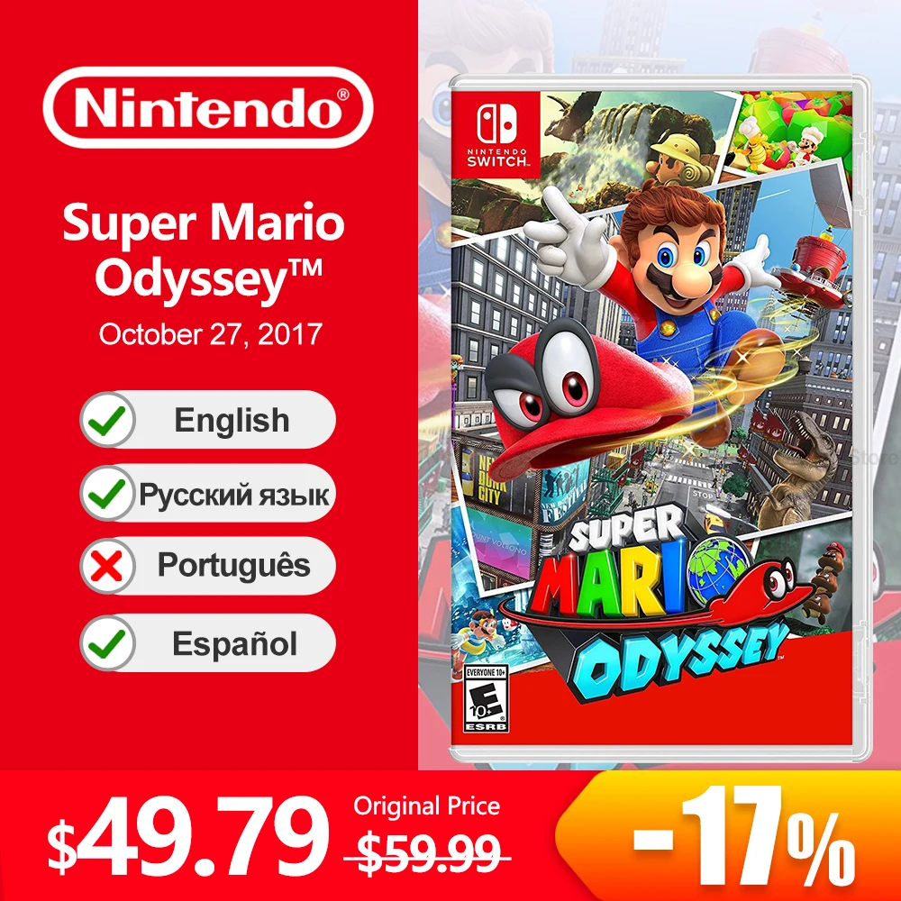 

Super Mario Odyssey Nintendo Switch Game Deals 100% Official Original Physical Game Card Platformer Genre for Switch OLED Lite