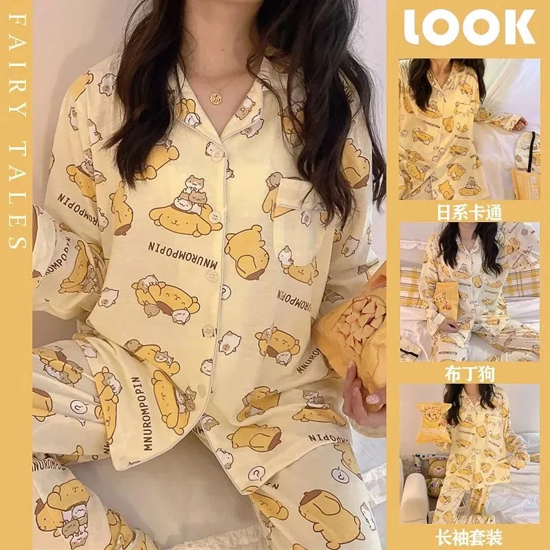 Kawaii Sanrio Cartoon Pajamas Cute Pompompurin Long-Sleeved Leisure Wear Soft Comfortable Spring Autumn Creative Children Gifts
Kawaii Sanrio Cartoon Pajamas Cute Pompompurin Long-Sleeved Leisure Wear Soft Comfortable Spring Autumn Creative Children Gifts