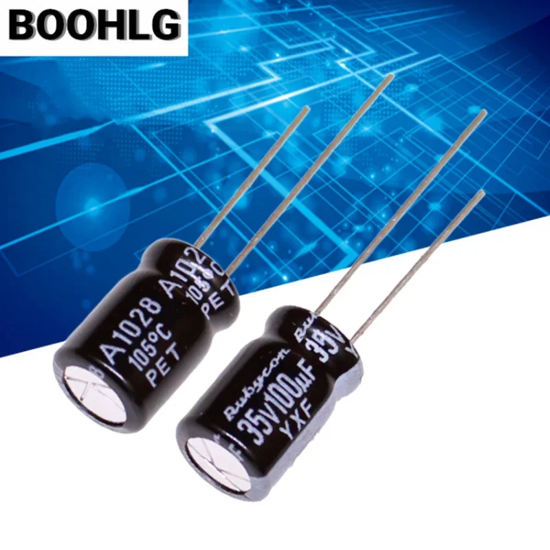 10PCS Rubycon imported aluminum electrolytic capacitor 35v 100uf 8x11.5 ruby yxf high frequency and long life
10PCS Rubycon imported aluminum electrolytic capacitor 35v 100uf 8x11.5 ruby yxf high frequency and long life