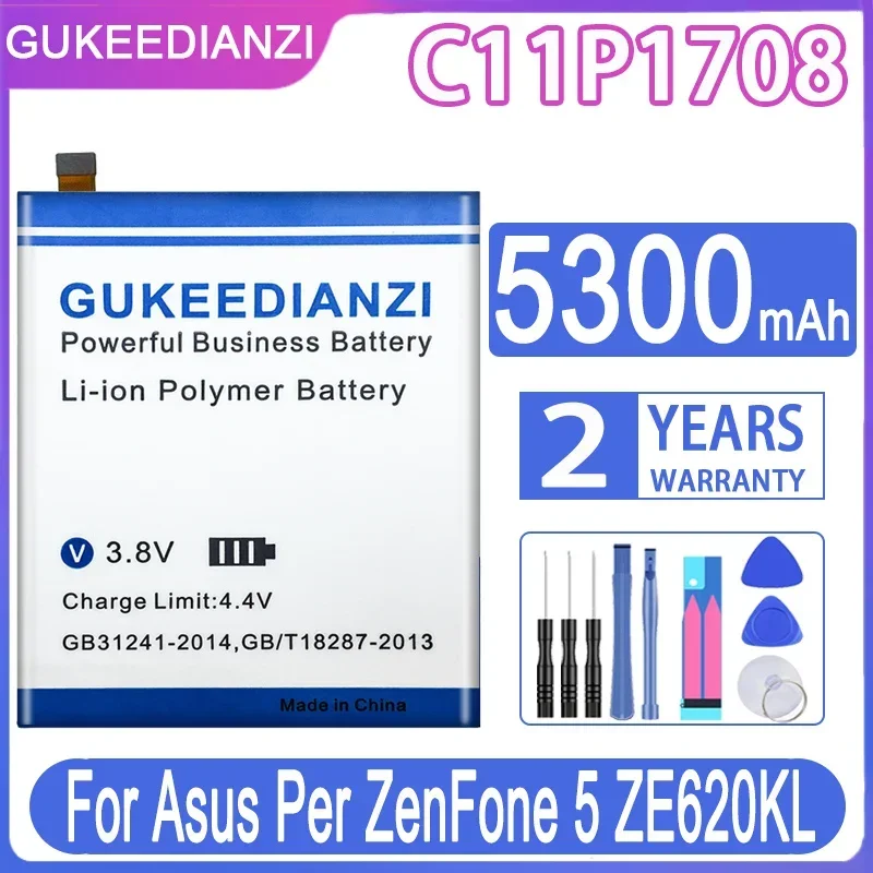 GUKEEDIANZI For ASUS High Capacity C11P1708 Phone Battery For Asus Per ZenFone 5 ZenFone5 ZE620KL 5300mAh + Free Tools
GUKEEDIANZI For ASUS High Capacity C11P1708 Phone Battery For Asus Per ZenFone 5 ZenFone5 ZE620KL 5300mAh + Free Tools