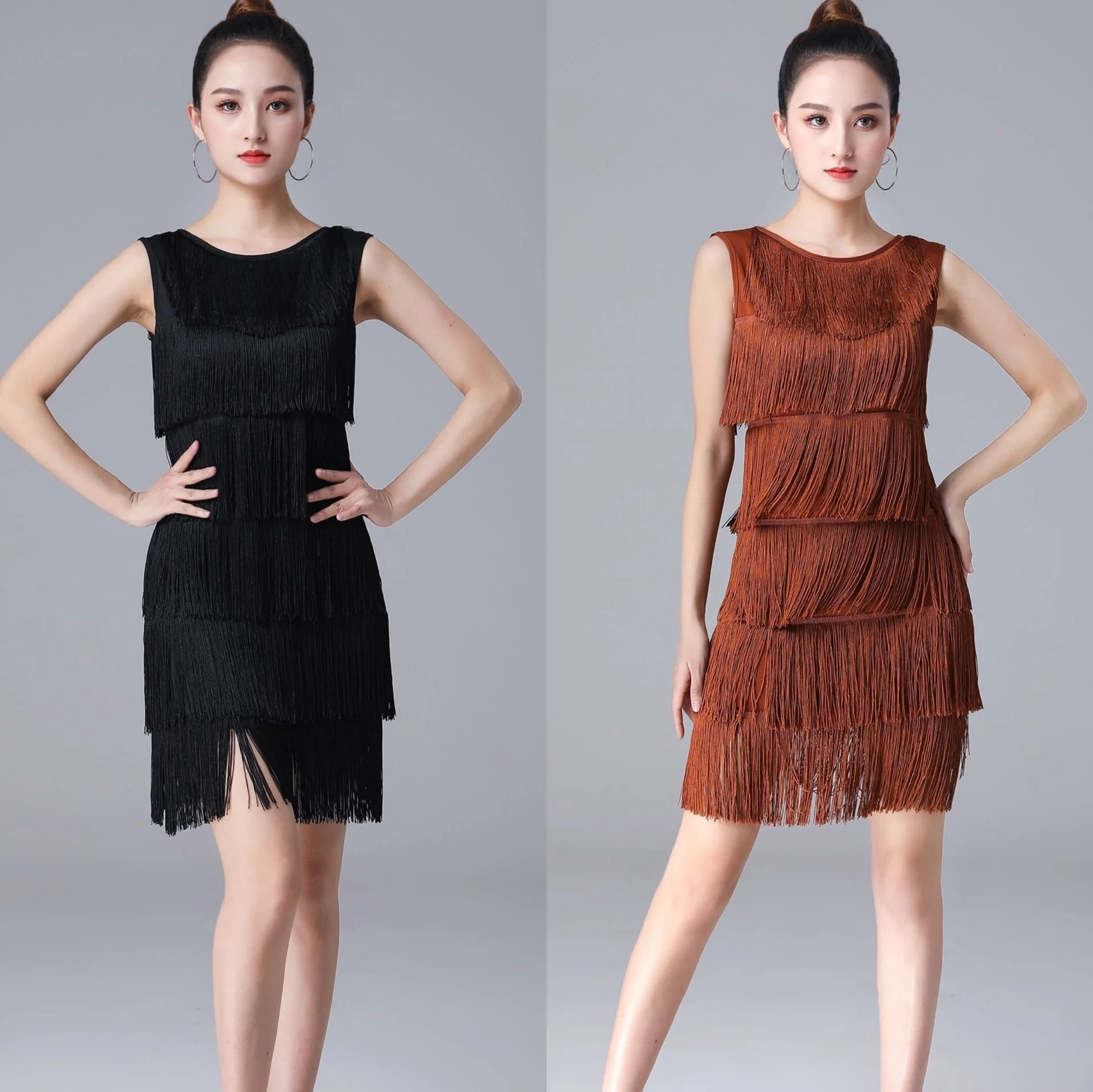New style Latin dance tassel dress girls' national standard dance performance competition training clothing adult
New style Latin dance tassel dress girls' national standard dance performance competition training clothing adult