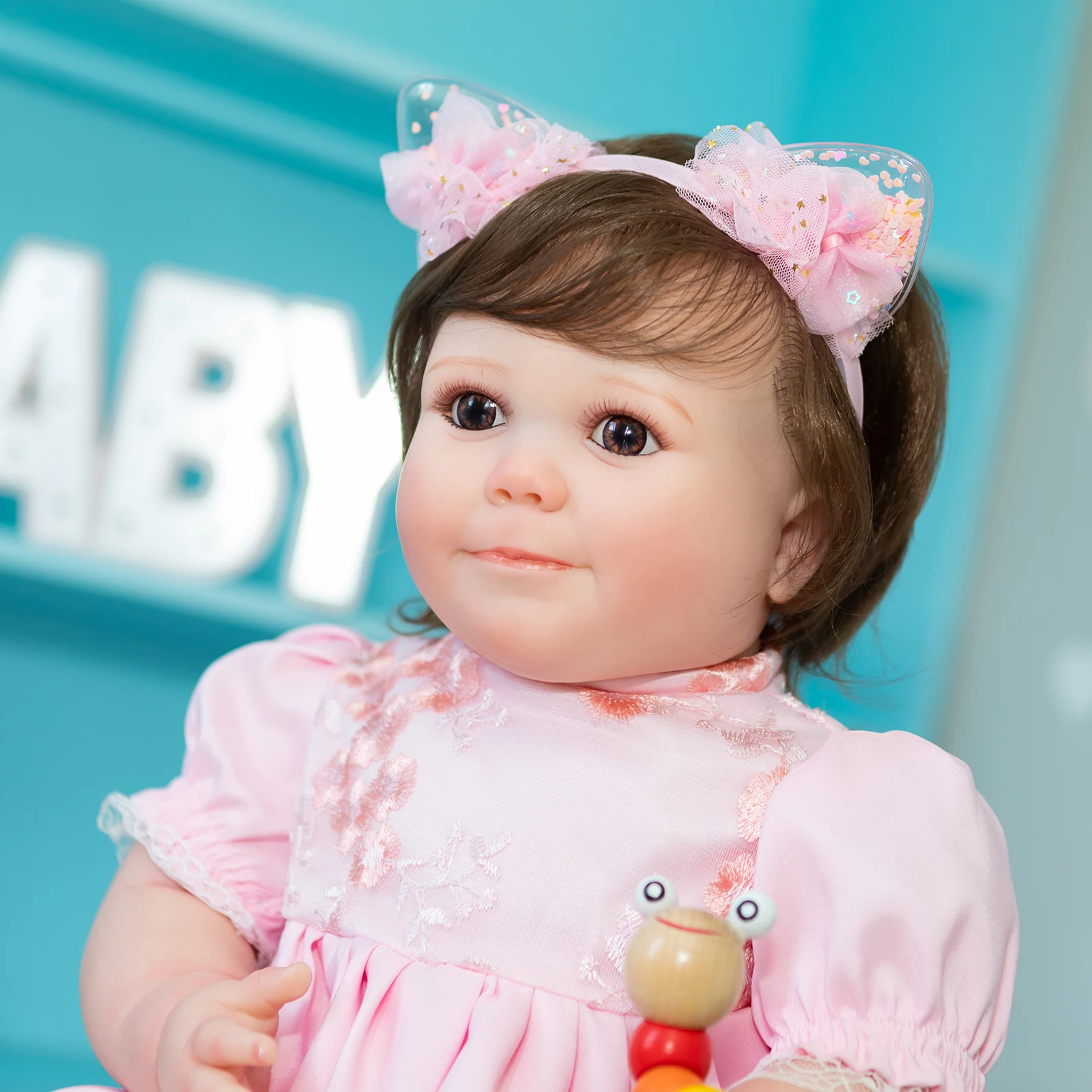 60CM Huge Baby Reborn Toddler Doll Pink Princess Dress up clothing model 3-6 months real baby Size Children Gift Toys
60CM Huge Baby Reborn Toddler Doll Pink Princess Dress up clothing model 3-6 months real baby Size Children Gift Toys