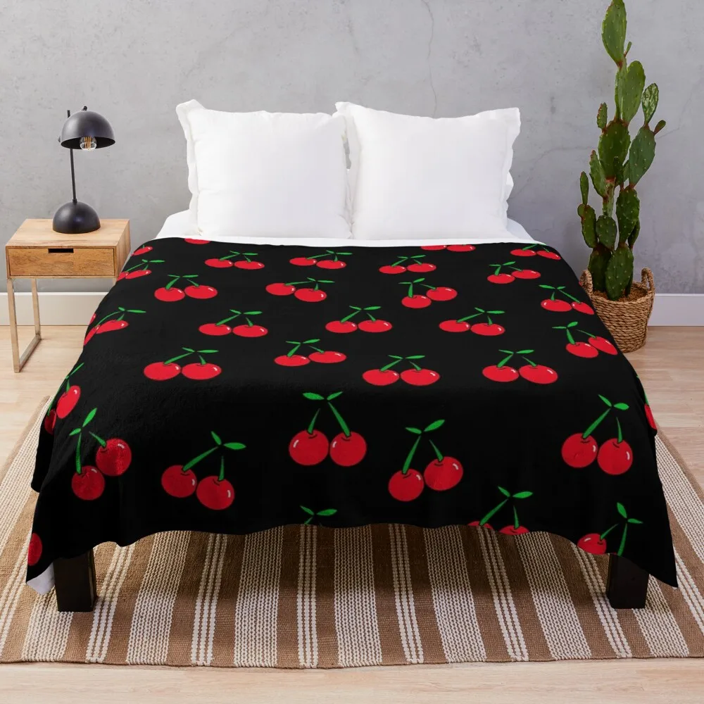 Cherries 2 (on black) Throw Blanket Nap blanket luxury blanket luxury designer blanket
Cherries 2 (on black) Throw Blanket Nap blanket luxury blanket luxury designer blanket
