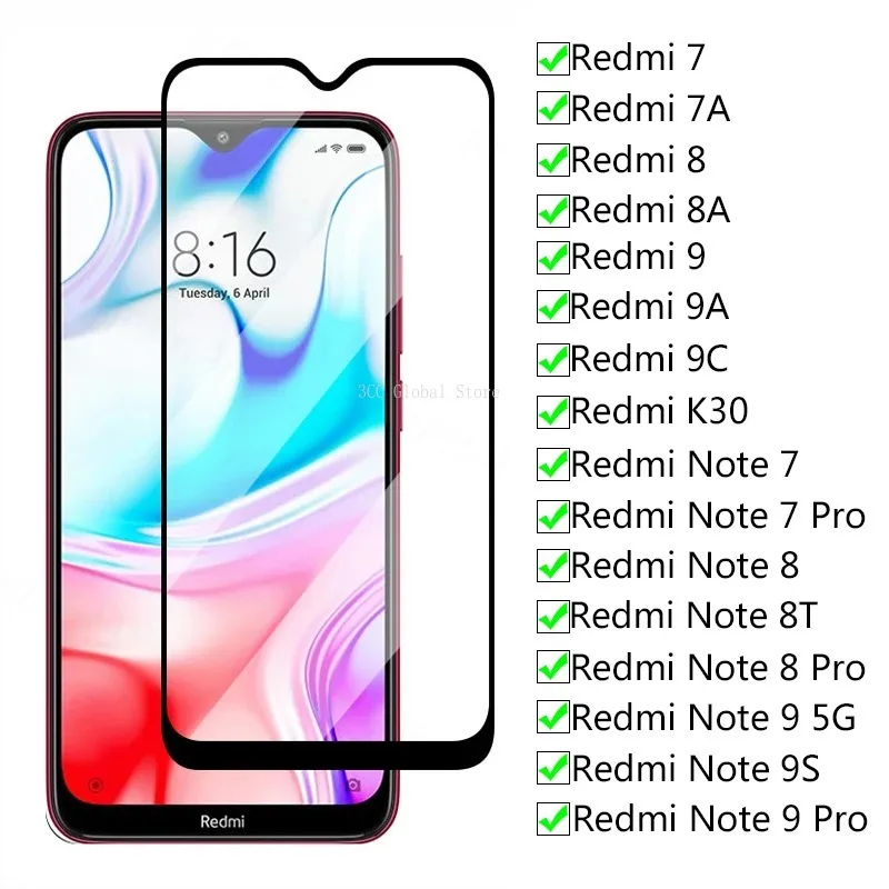 9D закаленное стекло для Xiaomi Redmi K30 9 9A 9C 8 8A 7 7A, Защита экрана для Redmi Note 7 8 8T 9 9S Pro, дневное защитное стекло
9D закаленное стекло для Xiaomi Redmi K30 9 9A 9C 8 8A 7 7A, Защита экрана для Redmi Note 7 8 8T 9 9S Pro, дневное защитное стекло