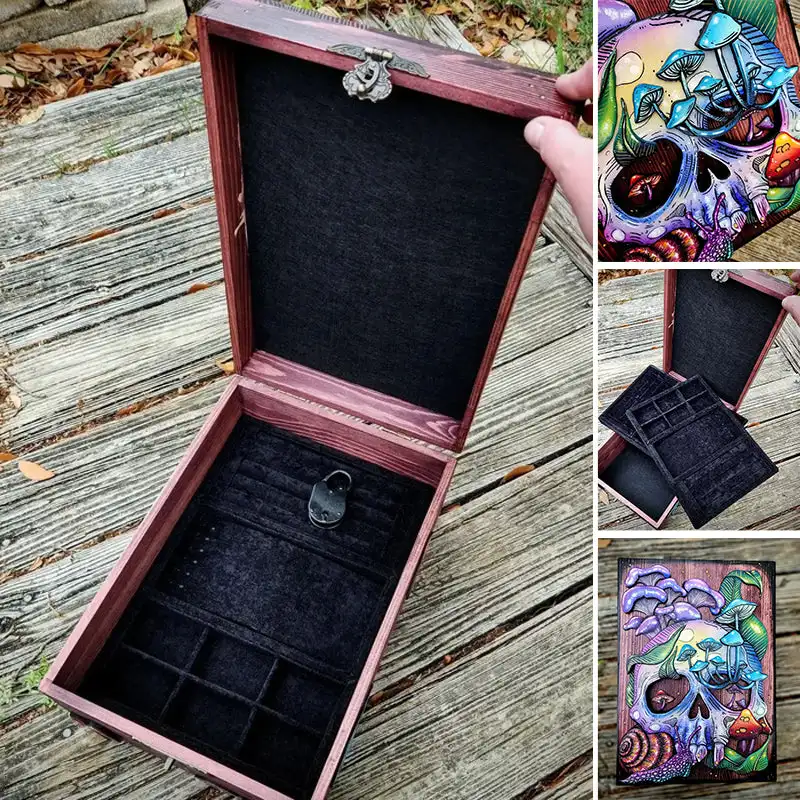 Skeletons and Nature Hidden Key Box Nature Elemental Mushroom with Leaves Hidden Key Box Skull and Nature Jewelry Key Hidden Box
Skeletons and Nature Hidden Key Box Nature Elemental Mushroom with Leaves Hidden Key Box Skull and Nature Jewelry Key Hidden Box