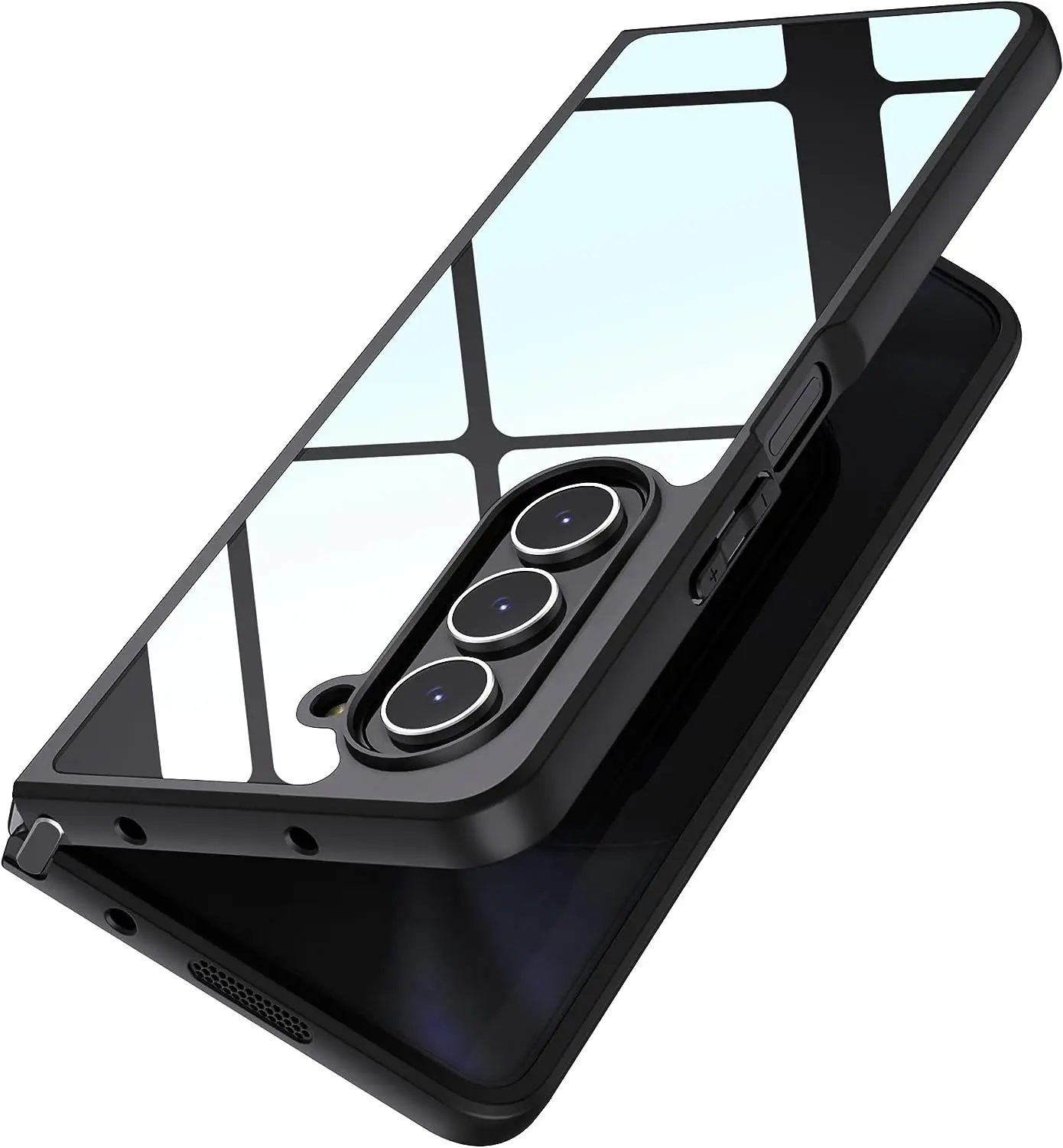 Samsung Galaxy Z Fold5 4 Case Clear, Slim Crystal Hard Back & Soft Black Bumper, Military Grade Drop Proof Shockproof Phone Case
Samsung Galaxy Z Fold5 4 Case Clear, Slim Crystal Hard Back & Soft Black Bumper, Military Grade Drop Proof Shockproof Phone Case
