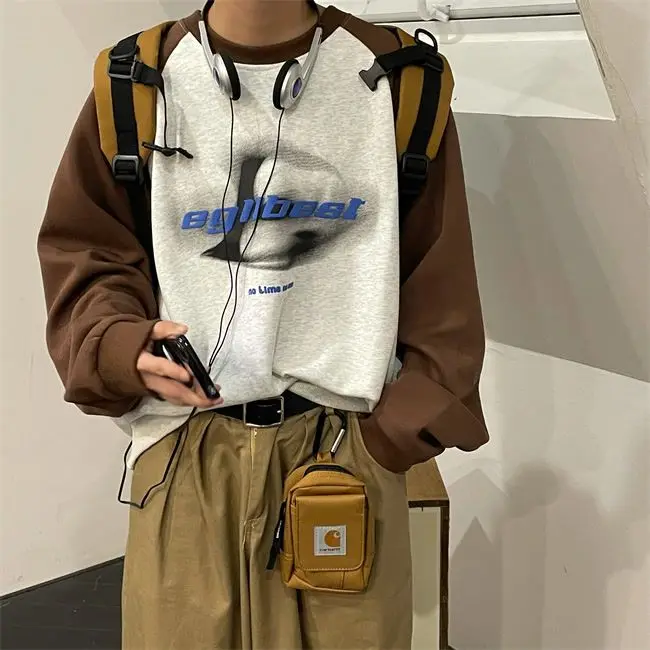 American Spring and Autumn Season Men and Women Vintage Letter Printing Panel Long Sleeve Fashion Sweater Loose Casual Y2K Top
American Spring and Autumn Season Men and Women Vintage Letter Printing Panel Long Sleeve Fashion Sweater Loose Casual Y2K Top