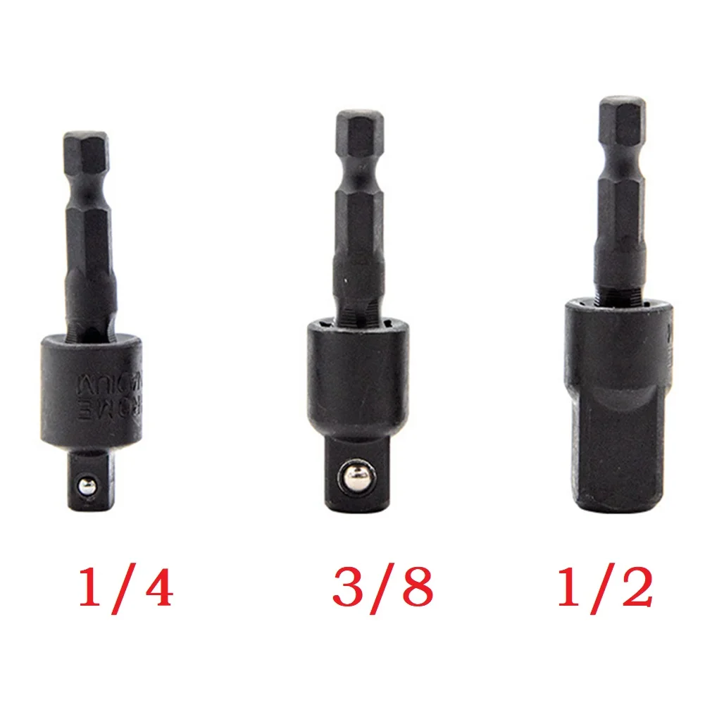 1/4" 3/8" 1/2" 360 Degree Rotatable Electric Drill Socket Adapter For Impact Driver With Hex Shank To Square Socket Drill Bits
1/4" 3/8" 1/2" 360 Degree Rotatable Electric Drill Socket Adapter For Impact Driver With Hex Shank To Square Socket Drill Bits