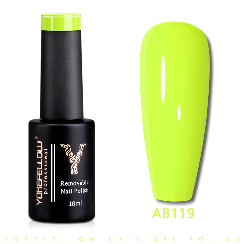 YOKEFELLOW UV LED Gel Nail Polish Green AB119 10ML Professional Semi-permanent Gel Varnishes for Nails
YOKEFELLOW UV LED Gel Nail Polish Green AB119 10ML Professional Semi-permanent Gel Varnishes for Nails