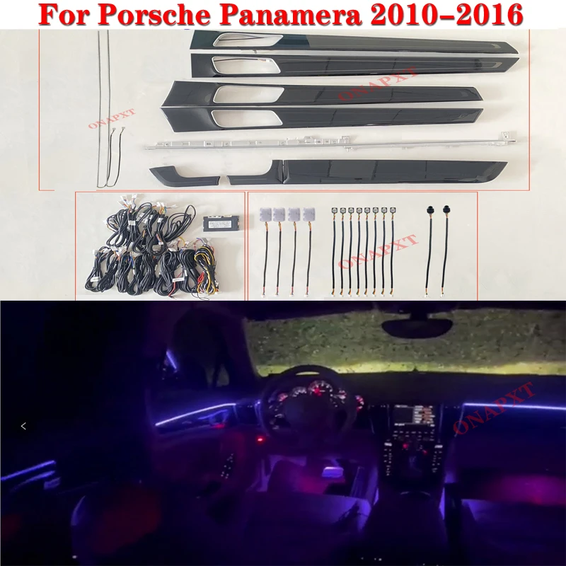 Car Ambient Light Set For Porsche Panamera 2010-2021 Decorative LED Atmosphere Lamp illuminated Strip 64 Colors Button Control
Car Ambient Light Set For Porsche Panamera 2010-2021 Decorative LED Atmosphere Lamp illuminated Strip 64 Colors Button Control