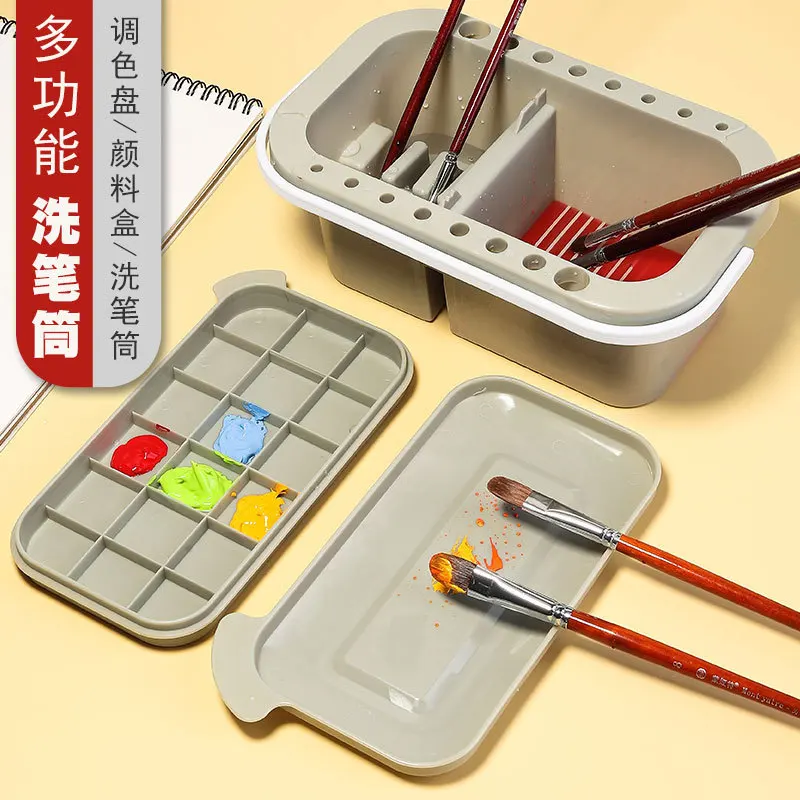 Multi Functional Three In One Pen Washing Bucket With Color Mixing Tray, Pen Powder Can Be Inserted, Acrylic Paint Painting Pen
Multi Functional Three In One Pen Washing Bucket With Color Mixing Tray, Pen Powder Can Be Inserted, Acrylic Paint Painting Pen