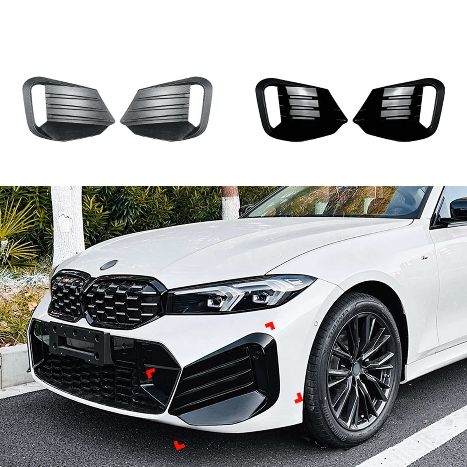Front Bumper Side Vent Spoiler Frame Grille Cover For BMW 3 Series G20 G21 LCI M Sport 2023-2024
Front Bumper Side Vent Spoiler Frame Grille Cover For BMW 3 Series G20 G21 LCI M Sport 2023-2024