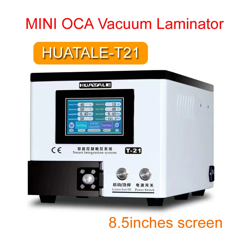 

LY HUATALE T21 All In One Touch Screen MINI Desktop Multi-Functions OCA Vacuum Laminator Laminating Machine For 8.5 inch LCD