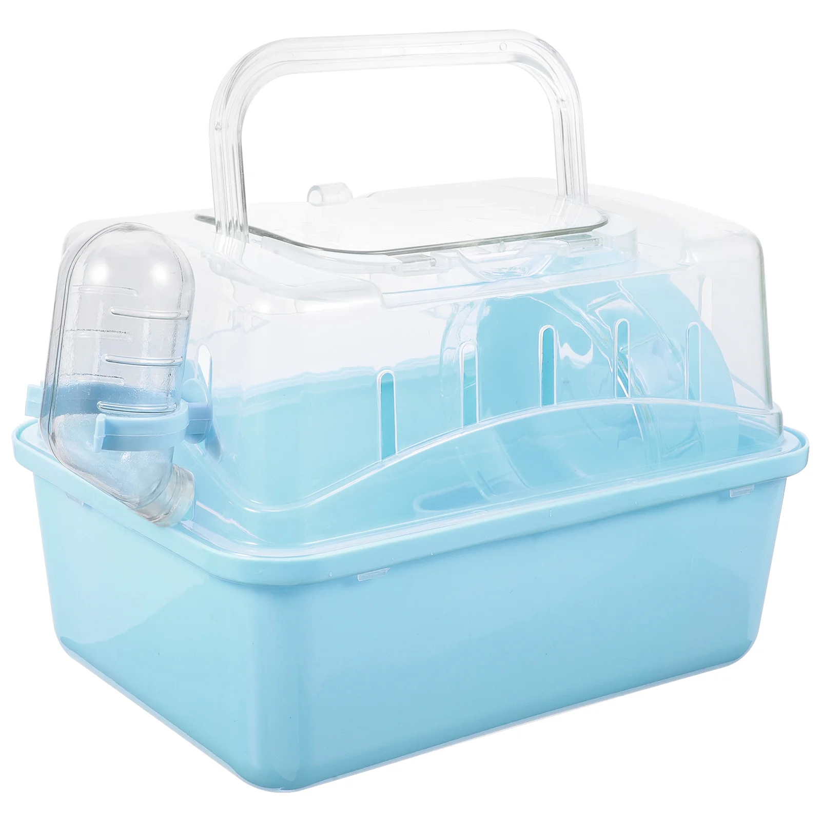 

Hamster Cage Travel Carrier Guinea Pigs Cages Hamsters Clear Stand Case Supply Small Containers Carrying Holder Household Pet