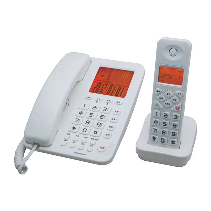 

Expandable Corded/Cordless Phone System with 1 Handset & Base, Caller ID, LCD Backlit, Home Telephone Landline, Handsfree