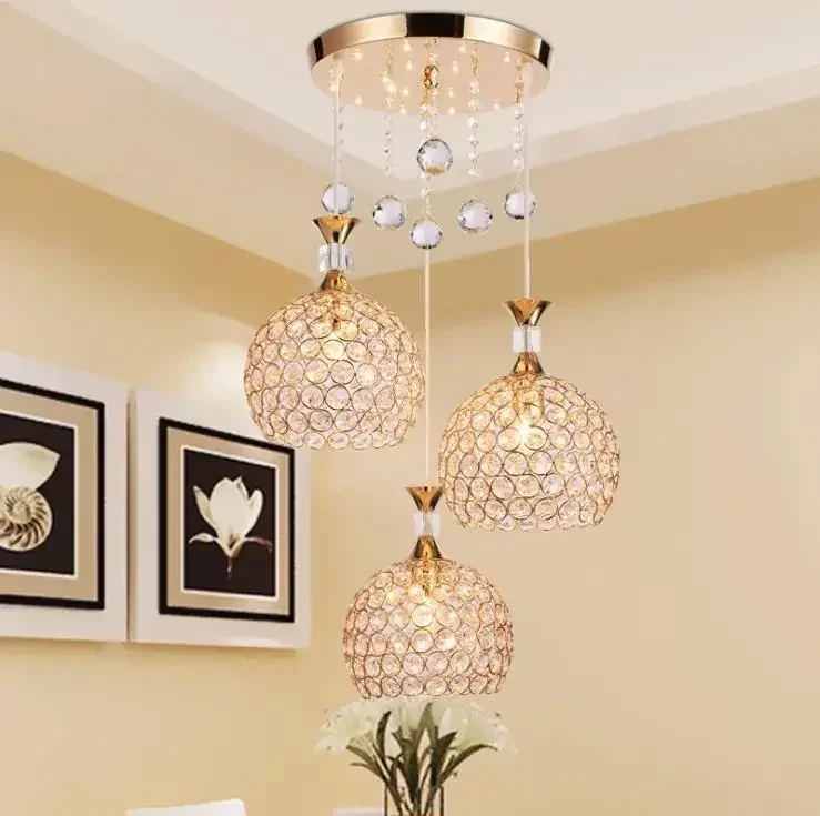 Dining room lamp Pendat Lamp three head led modern simple bar bedroom single head creative dining room crystal meal chandelier
Dining room lamp Pendat Lamp three head led modern simple bar bedroom single head creative dining room crystal meal chandelier