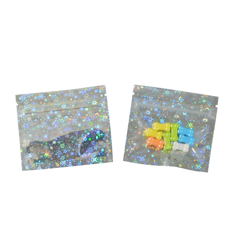 100pcs 7.5*6.5cm Mini Aluminum foil Holographic Iridescent Ziplock Bag Pouches Cosmetic Jewelry Laser Storage Bags Zipper Bags
100pcs 7.5*6.5cm Mini Aluminum foil Holographic Iridescent Ziplock Bag Pouches Cosmetic Jewelry Laser Storage Bags Zipper Bags