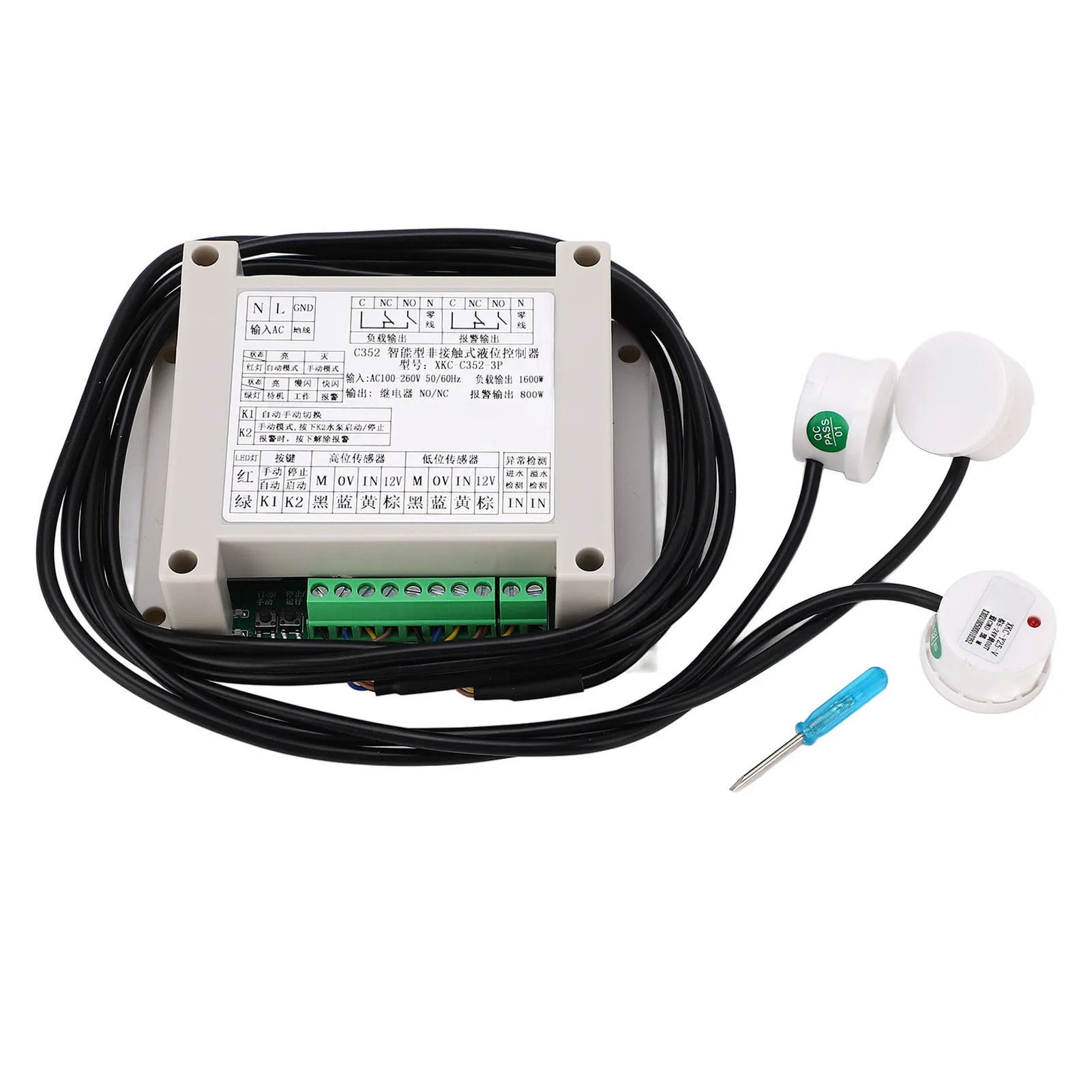 Automatic Water Level Controller AC100V to 260V Overflow Detection Intelligent Control Non Contact Water Level Sensor
Automatic Water Level Controller AC100V to 260V Overflow Detection Intelligent Control Non Contact Water Level Sensor