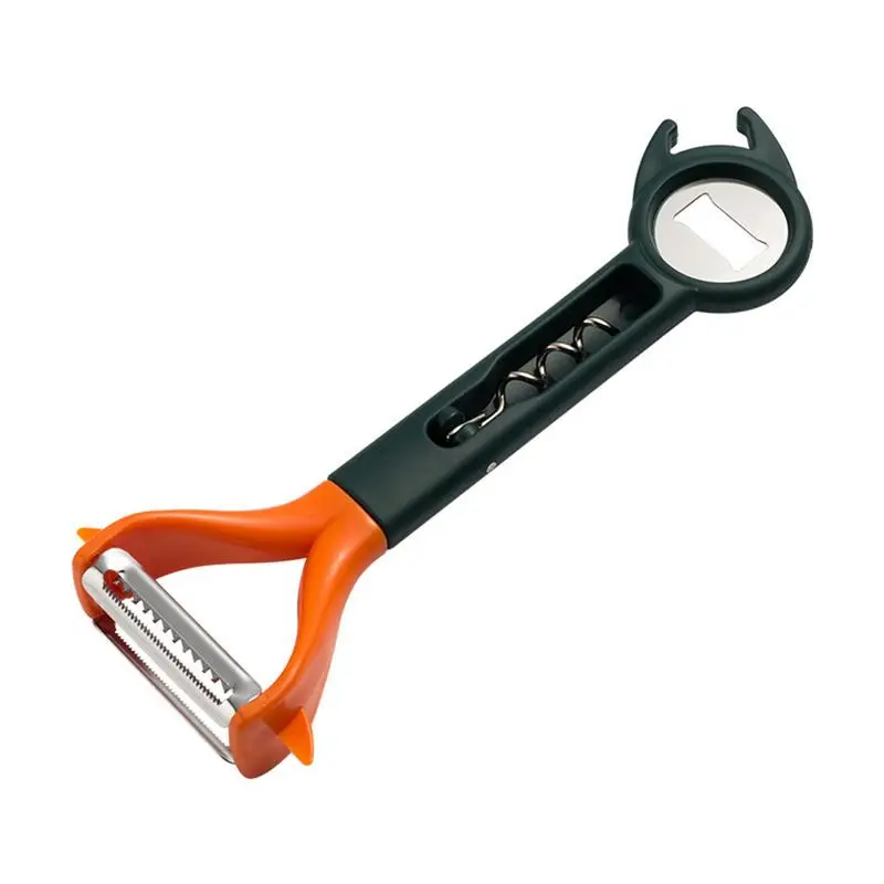 Kitchen Peeler Stainless Steel Vegetable Peelers For Kitchen Ergonomic Peeler With Non-Slip Handle Beer Opener Wine Corkscrew
Kitchen Peeler Stainless Steel Vegetable Peelers For Kitchen Ergonomic Peeler With Non-Slip Handle Beer Opener Wine Corkscrew