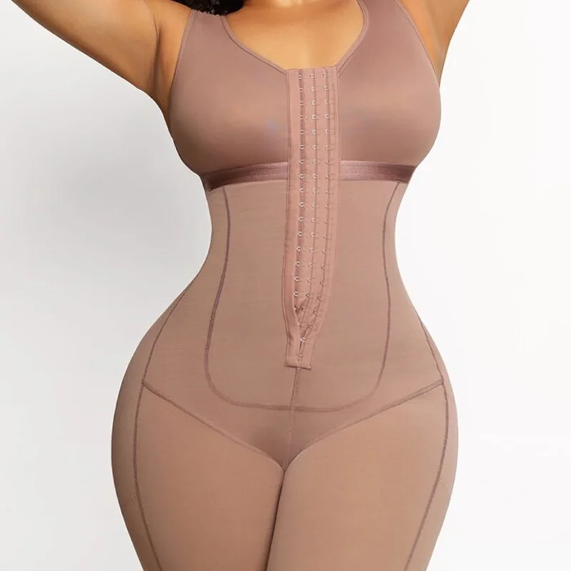 

Fajas Colombians Girdles With Row Buckle and Zippe For Women Sexy Shaping Post Quirurguicas Tabla Abdominal Post Liposuccion