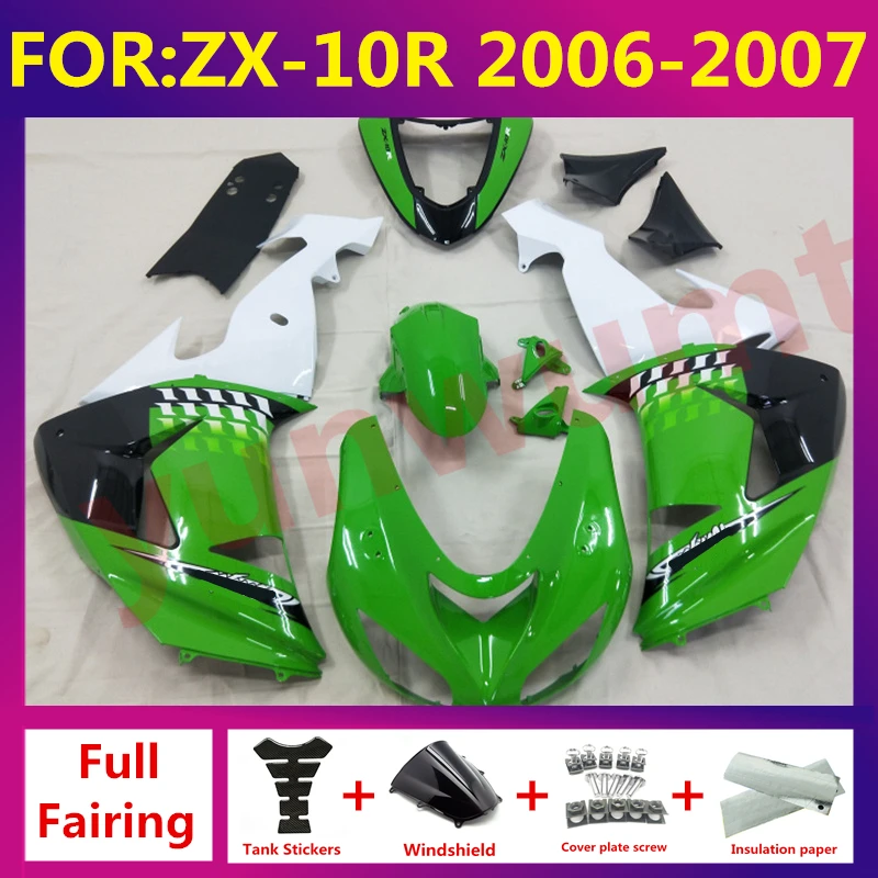 New ABS Motorcycle Plastic Fairing kit Fit For kawasaki Ninja ZX10R 2006 2007 06 07 ZX-10R zx-10 bodywork zxmt set green white
New ABS Motorcycle Plastic Fairing kit Fit For kawasaki Ninja ZX10R 2006 2007 06 07 ZX-10R zx-10 bodywork zxmt set green white